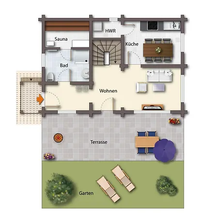 Blockhaus Robinson Crusoe - 1 Reihe Meerblick Hébergement de vacances *